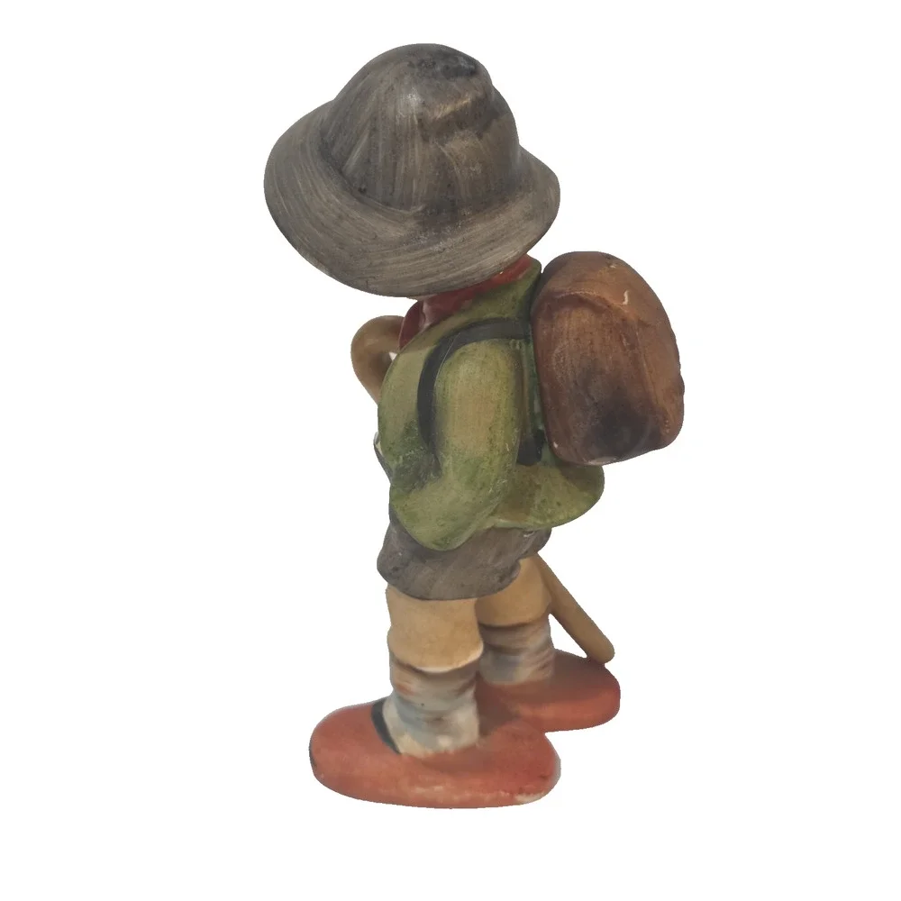 MID CENTURY ANTIQUE LITTLE DUTCH BOY OCCUPIED JAPAN HAND PAINTED CERAMIC FIGURE
